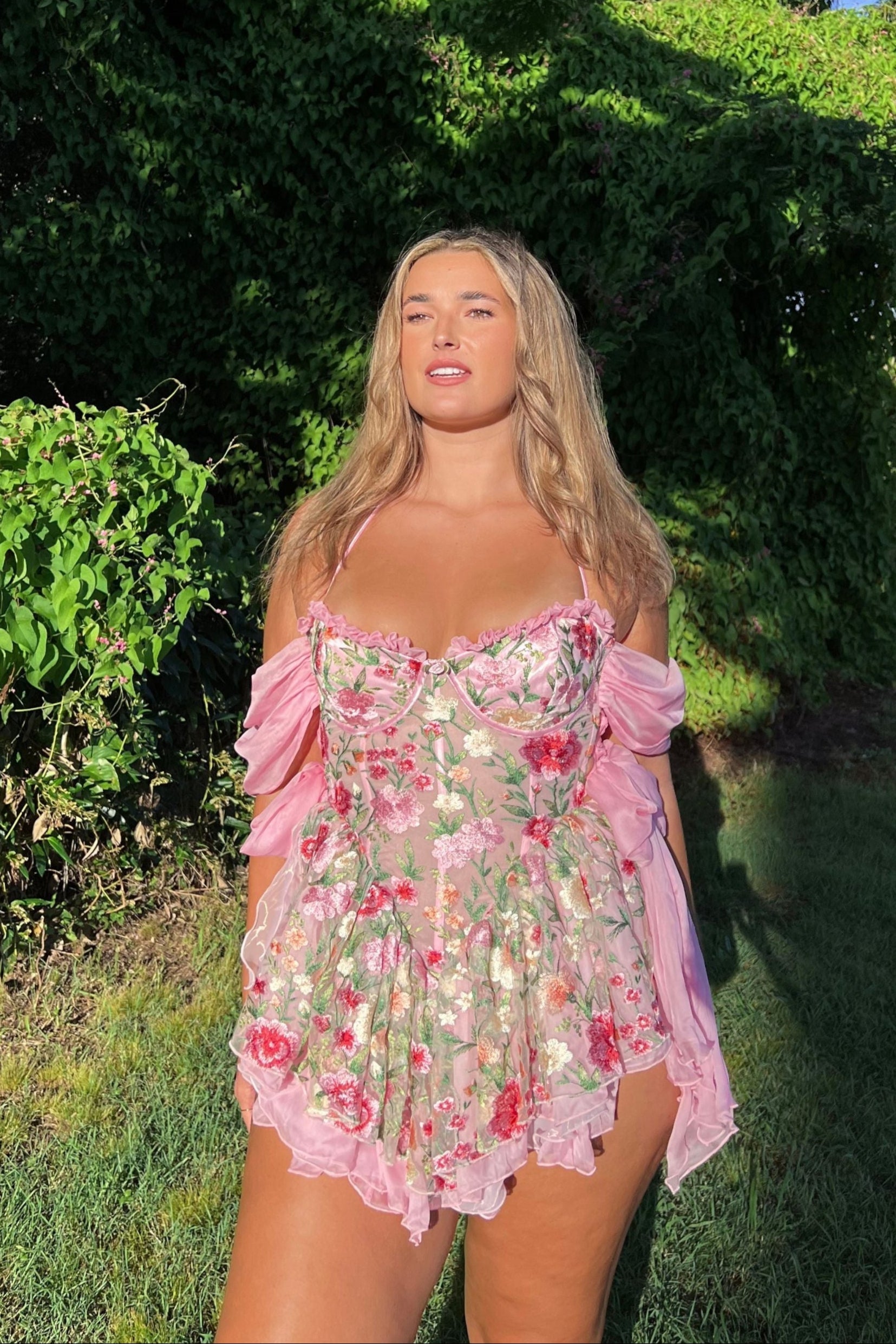 The Rosetta Silk Mini Dress Avalabel