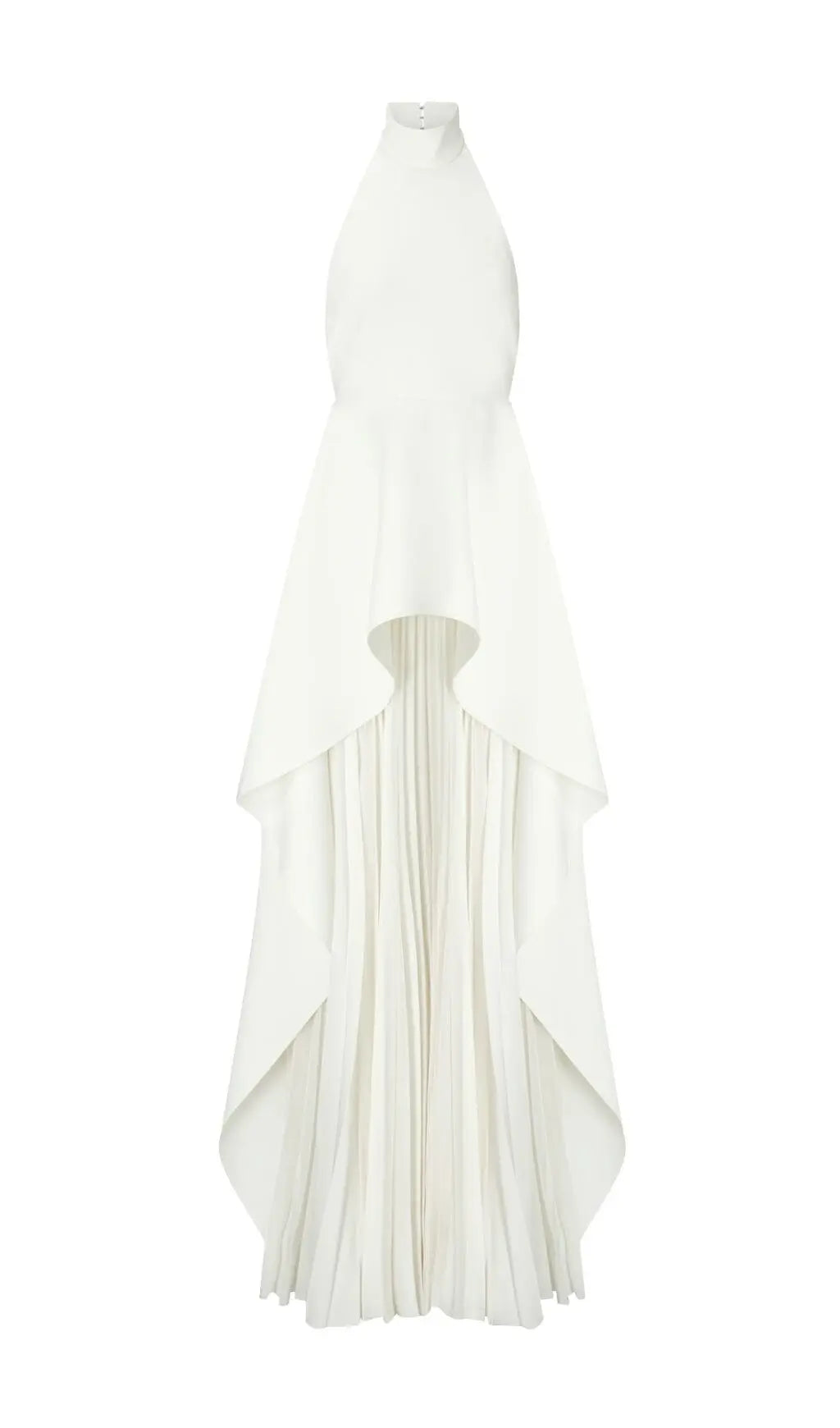WHITE BANDAGE HALTER IRREGULAR MAXI DRESS Avalabel