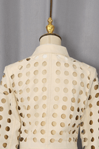 Elsa Circular Hollow Out Fake Blazer Avalabel