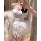 Alisa Feather Mini Dress Avalabel