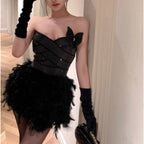 Alisa Feather Mini Dress Avalabel
