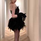 Alisa Feather Mini Dress Avalabel