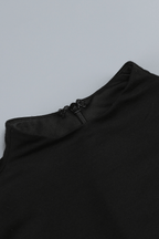 Dale Black Sleeveless Turtleneck Maxi Dress Avalabel