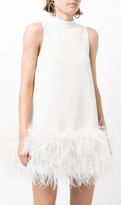 FEATHER MINI DRESS