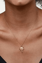Gold Maple Leaf Pendant Dainty Chain Necklace Avalabel