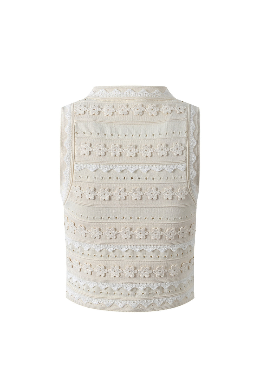 Crochet Top in Ecru Avalabel