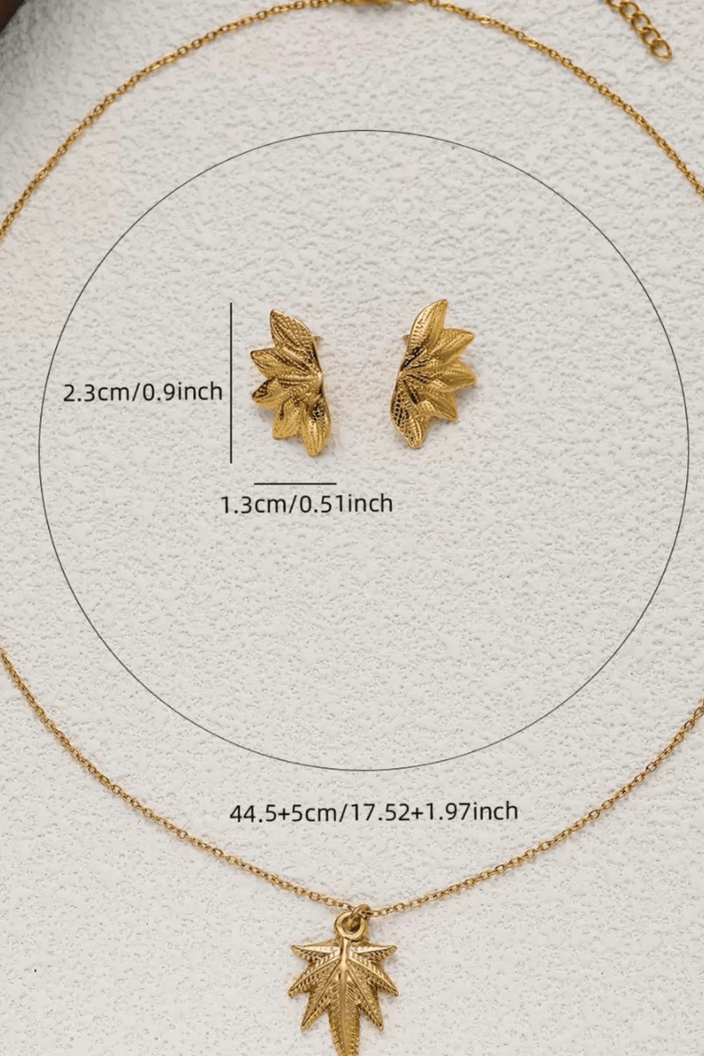 Gold Maple Leaf Pendant Dainty Chain Necklace Avalabel