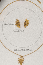 Gold Maple Leaf Pendant Dainty Chain Necklace Avalabel