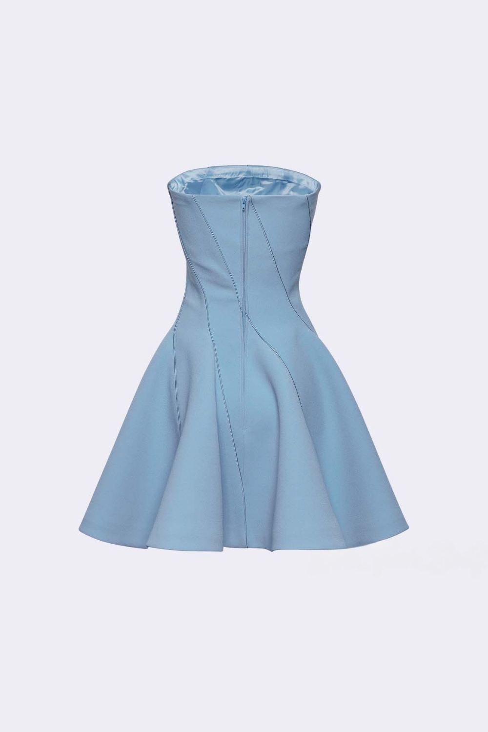 natividad off-shoulder Sleeveless Mini Dress in blue Avalabel