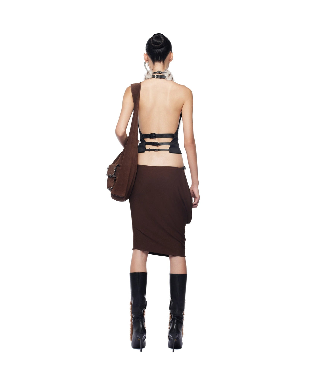dora halter Backless Furry Top Avalabel