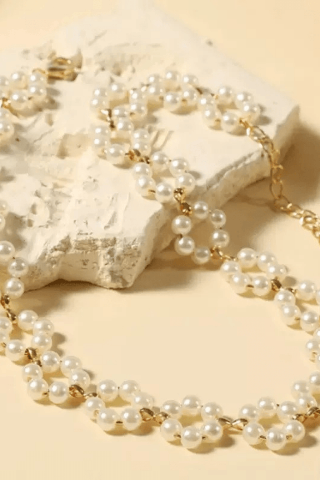 Pearl Flower Woven Choker Necklace Avalabel