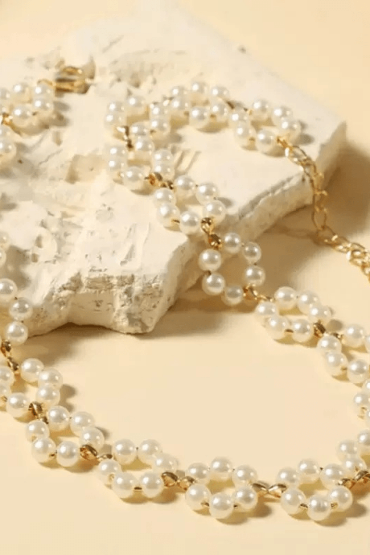 Pearl Flower Woven Choker Necklace Avalabel