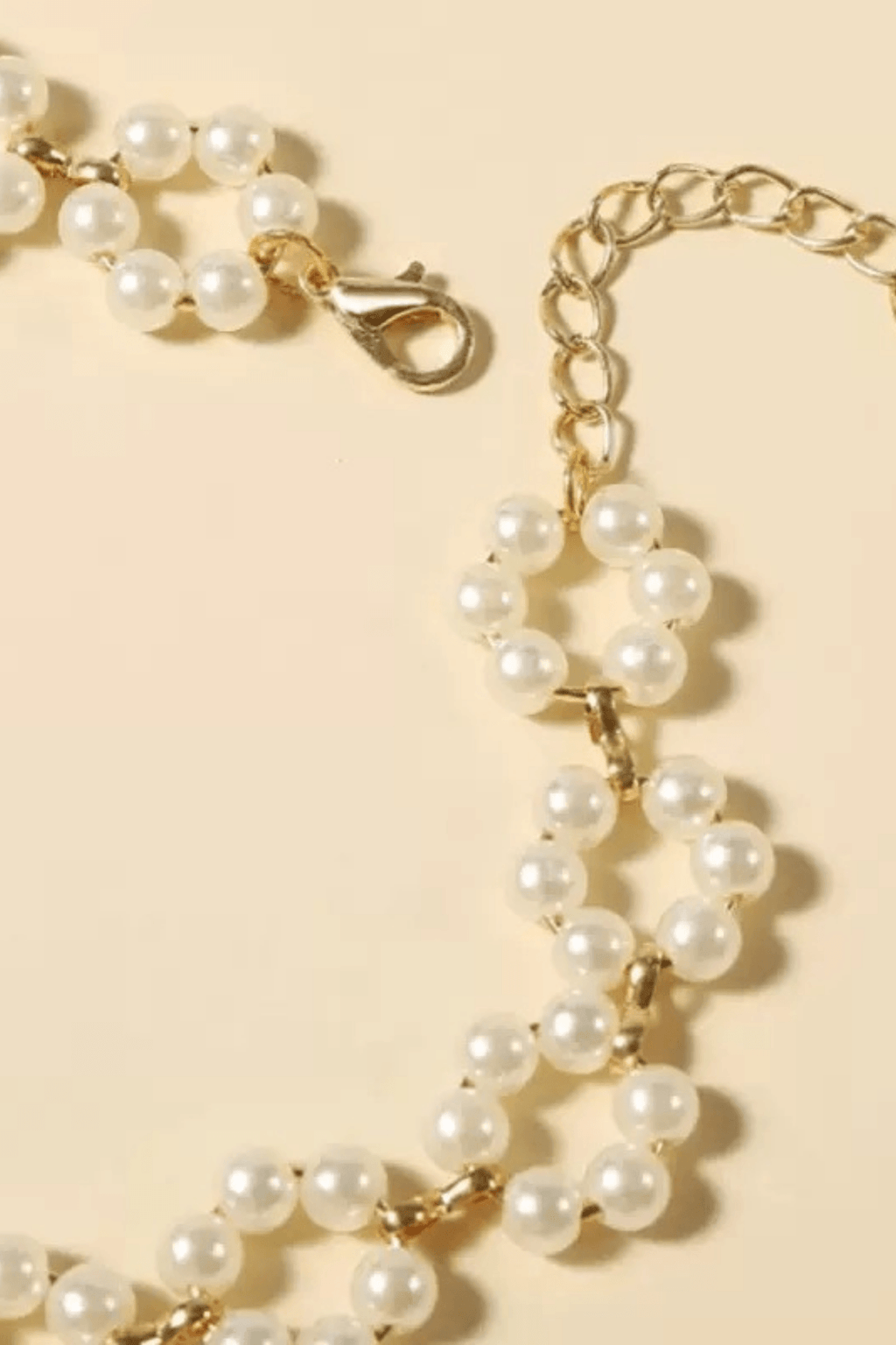 Pearl Flower Woven Choker Necklace Avalabel