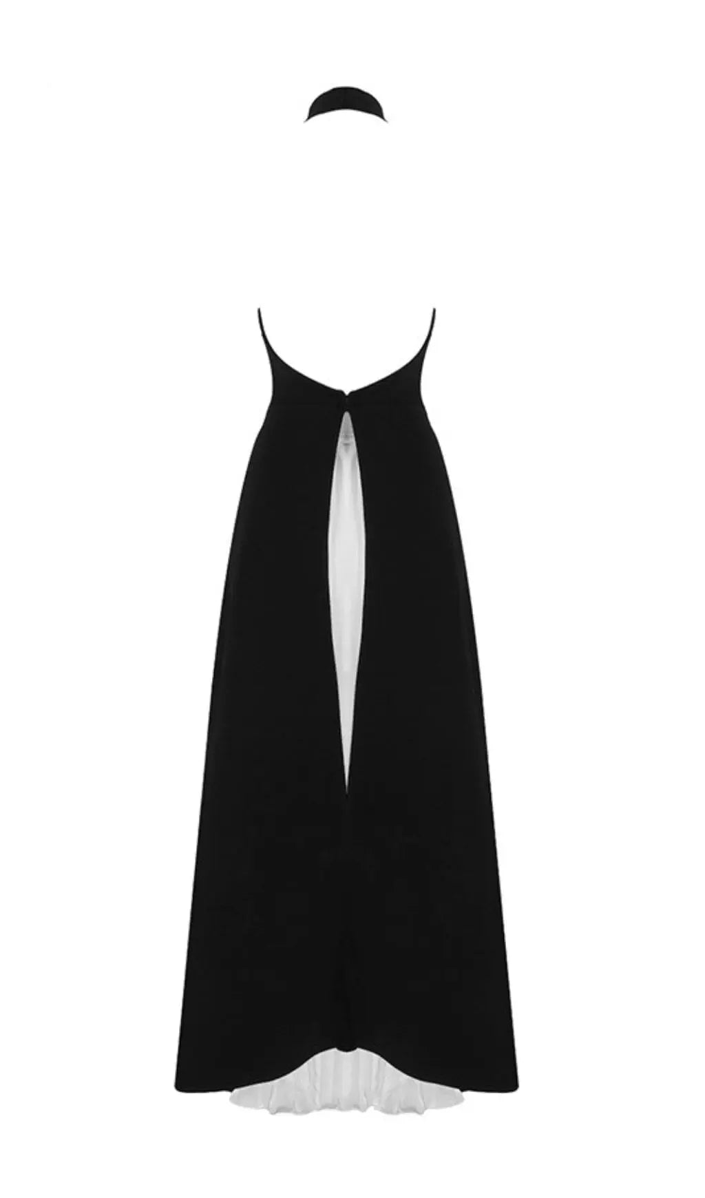 BANDAGE HIGH NECK PLEATED PEPLUM MAXI DRESS Avalabel