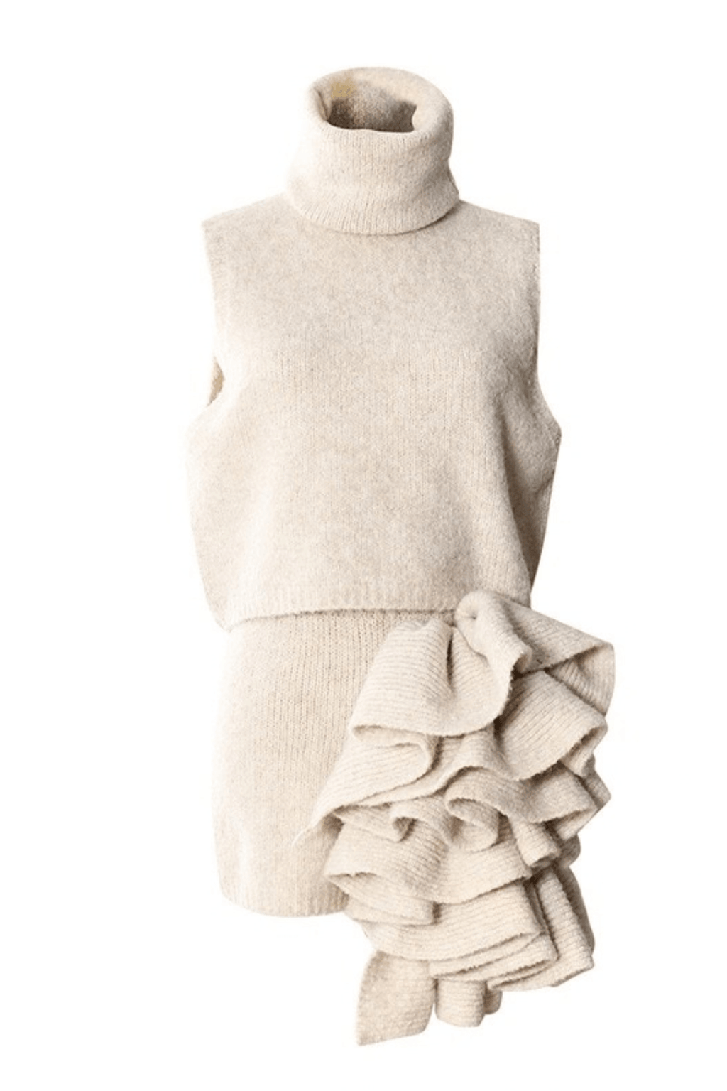 Candy Beige Knit Long Cardigan Coat Avalabel