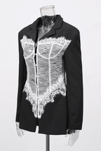 Elsie Black Oversized Structured Blazer Avalabel