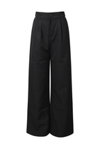 Aura Black Ruffle Bow Sleeve Blazer Pants Set Avalabel