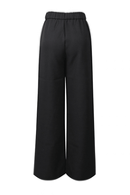 Aura Black Ruffle Bow Sleeve Blazer Pants Set Avalabel