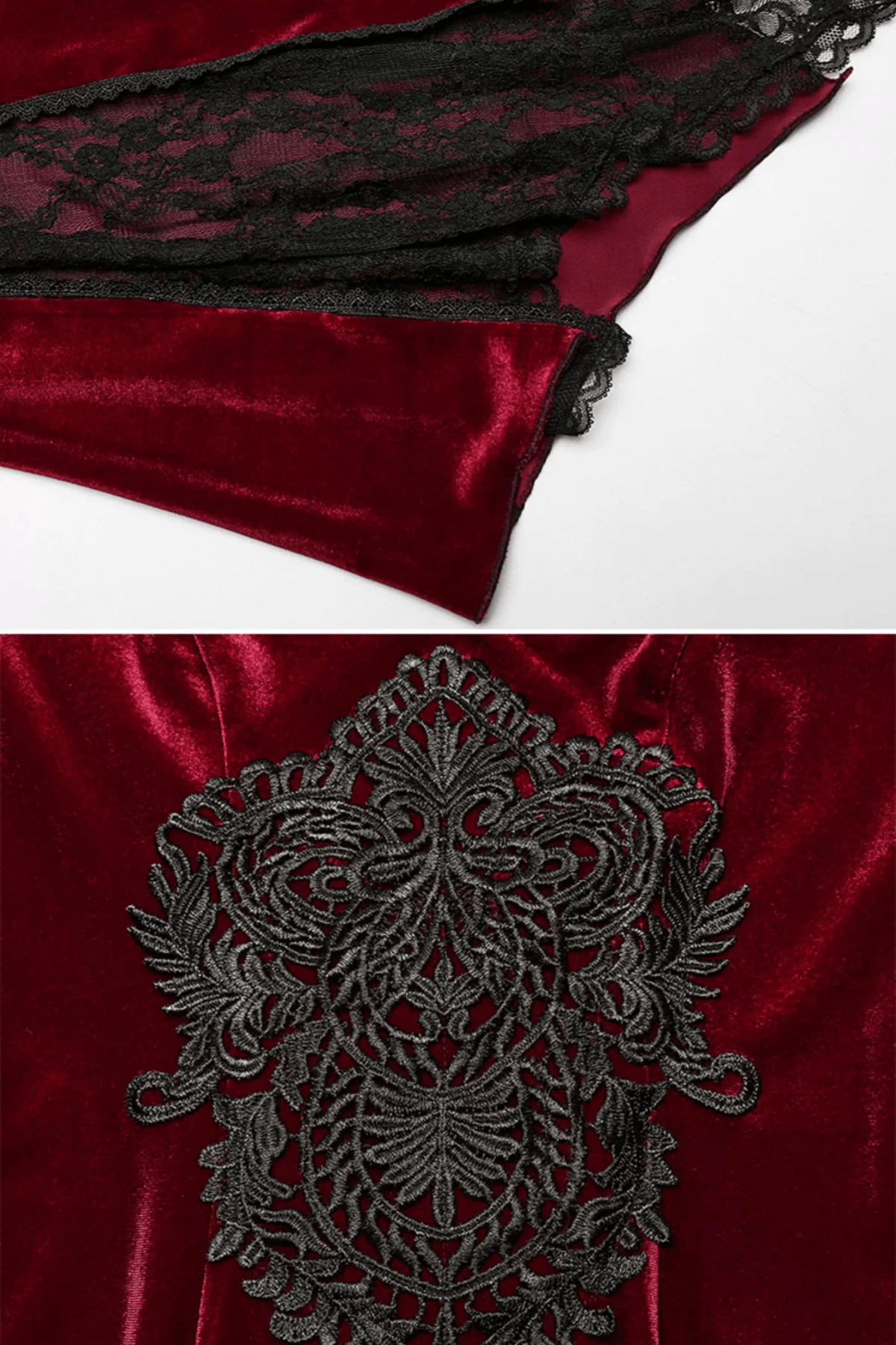 Rina Gothic Off Shoulder Velvet Cape Sleeve Dress Avalabel