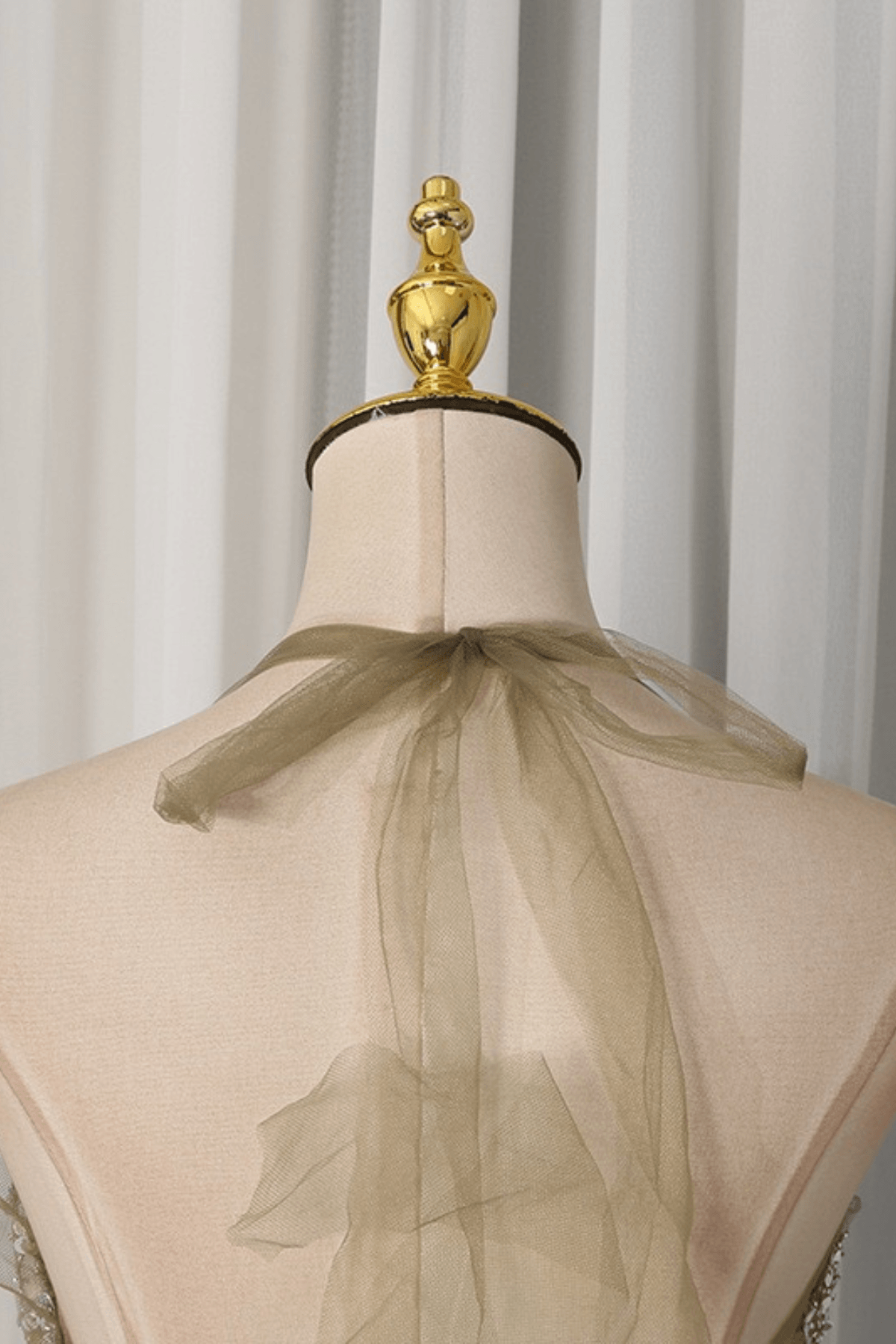 Eden Champagne Sequin Ruched Mini Dress Avalabel