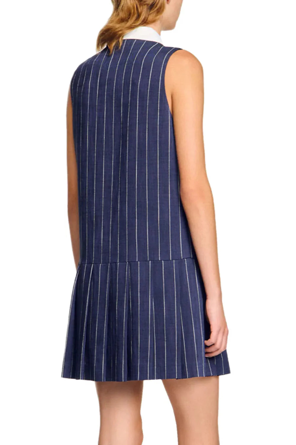 Striped Mini Dress in Navy Blue Avalabel