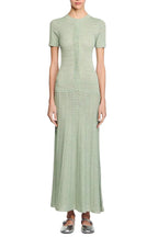 Yvonne Hollow Knit Maxi Dress in Almond Green Avalabel