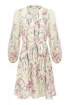 Floral Print Blouson Sleeve Mini Dress in Ivory Avalabel