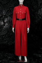 Elle Belted Long Sleeve Wide Leg Jumpsuit Avalabel
