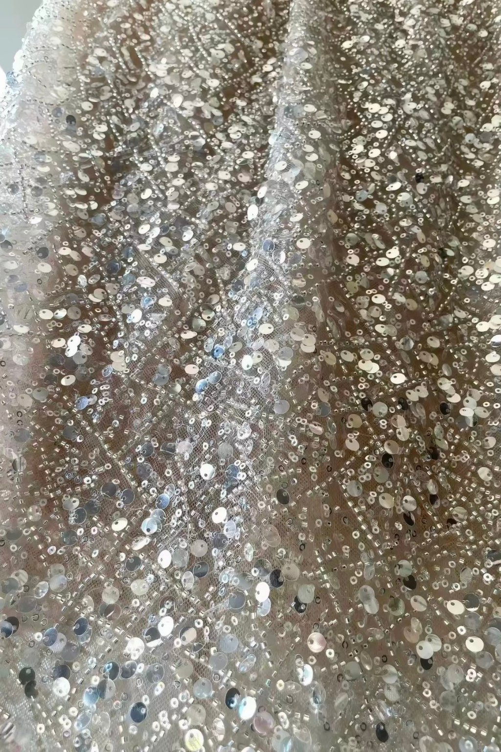 Luxury Shimmer Champagne Gold Sequin Strapless Mermaid Dress Avalabel