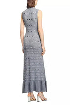 valerie Studded Knit sleeveless Midi Dress in gray Avalabel
