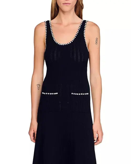 roberta Beaded Maxi Dress in black Avalabel