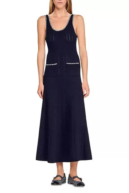roberta Beaded Maxi Dress in black Avalabel