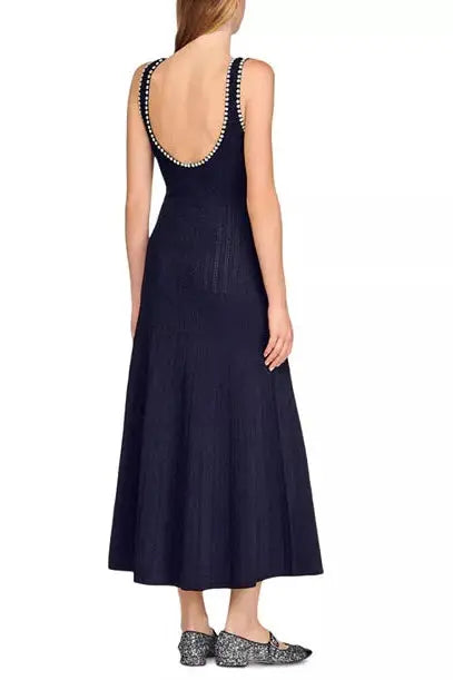 roberta Beaded Maxi Dress in black Avalabel