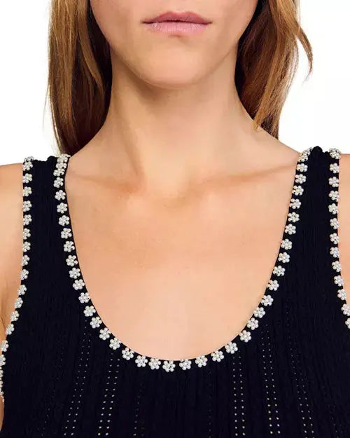 roberta Beaded Maxi Dress in black Avalabel