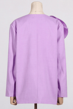 Jane Lavender 3D Ruffle Flower Blazer Avalabel