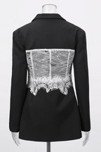 Elsie Black Oversized Structured Blazer Avalabel