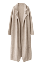 Candy Beige Knit Long Cardigan Coat Avalabel