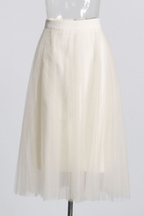 Ester Off Shoulder Peplum Tulle Midi Skirt Set Avalabel