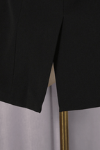 Black Lace Corset Panel Tailored Blazer Avalabel
