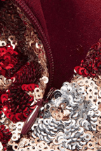 Willa Spaghetti Strap Bodycon Floral Sequin Midi Dress - Avalabel