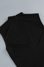 Dale Black Sleeveless Turtleneck Maxi Dress Avalabel
