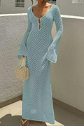 Eyelet Knit Maxi Dress Avalabel