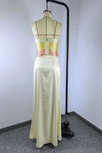 Pamela Ivory Strapless Ruched Draped Maxi Dress Avalabel