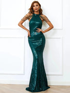 Liora Sequin Chain Mermaid Prom Dress Avalabel