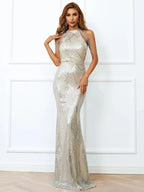 Cold Shoulder Beads Chain Cocktail Dress Avalabel