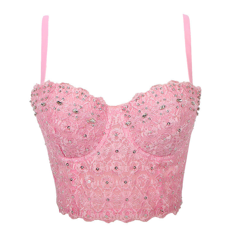 Calista Skin Tone High-end Embroidered Rhinestone-Encrusted Boning Corset Avalabel