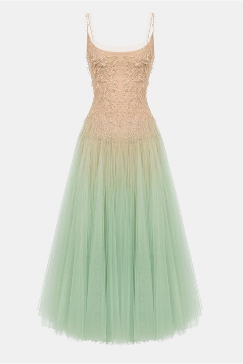 Liora Fairy Puffy Tulle Slip Midi Dress Avalabel