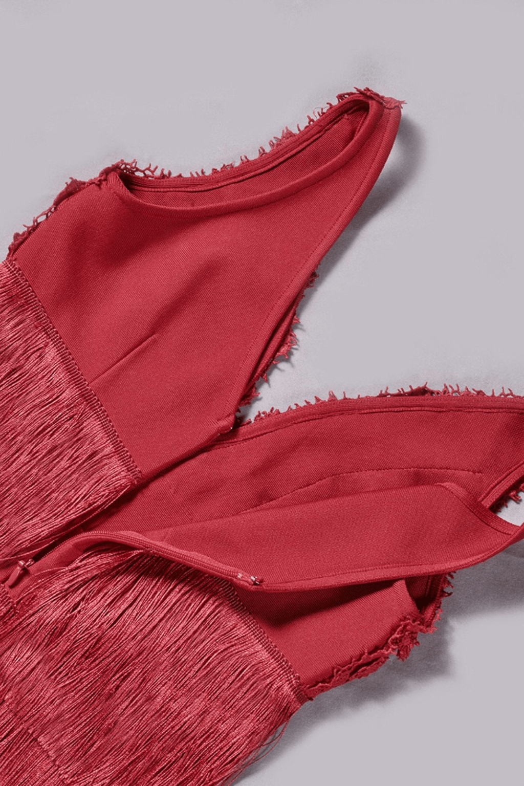 Stella Red Lace V-Neck Tiered Maxi Dress Avalabel