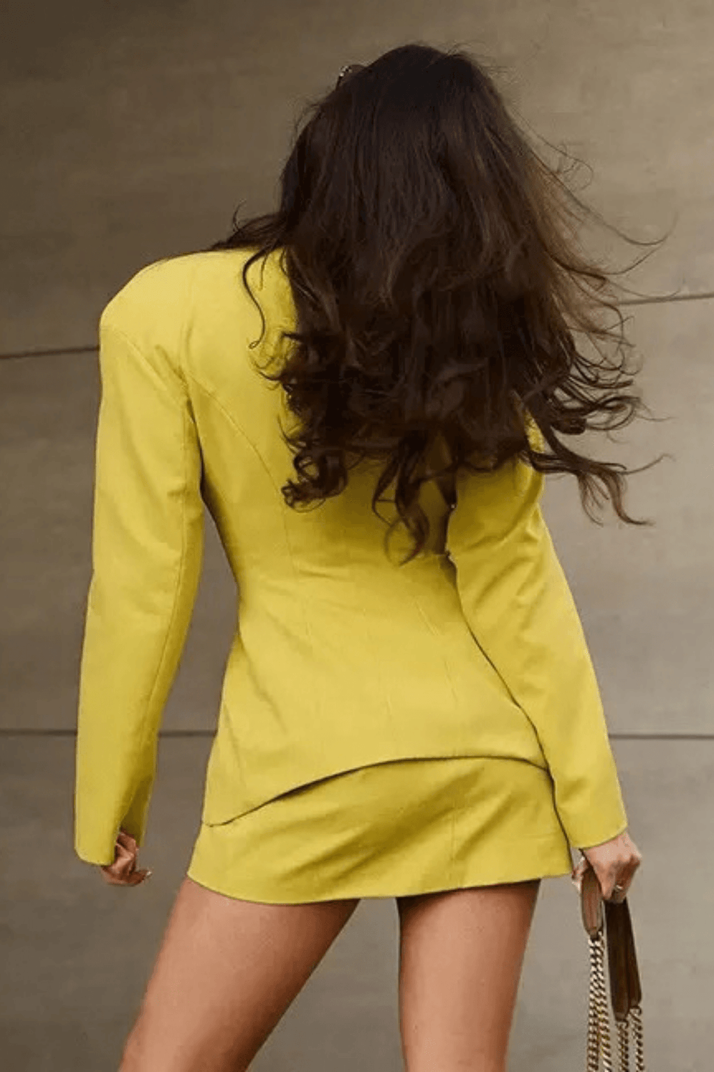 Golda Lime Blazer Mini Skirt Set Avalabel