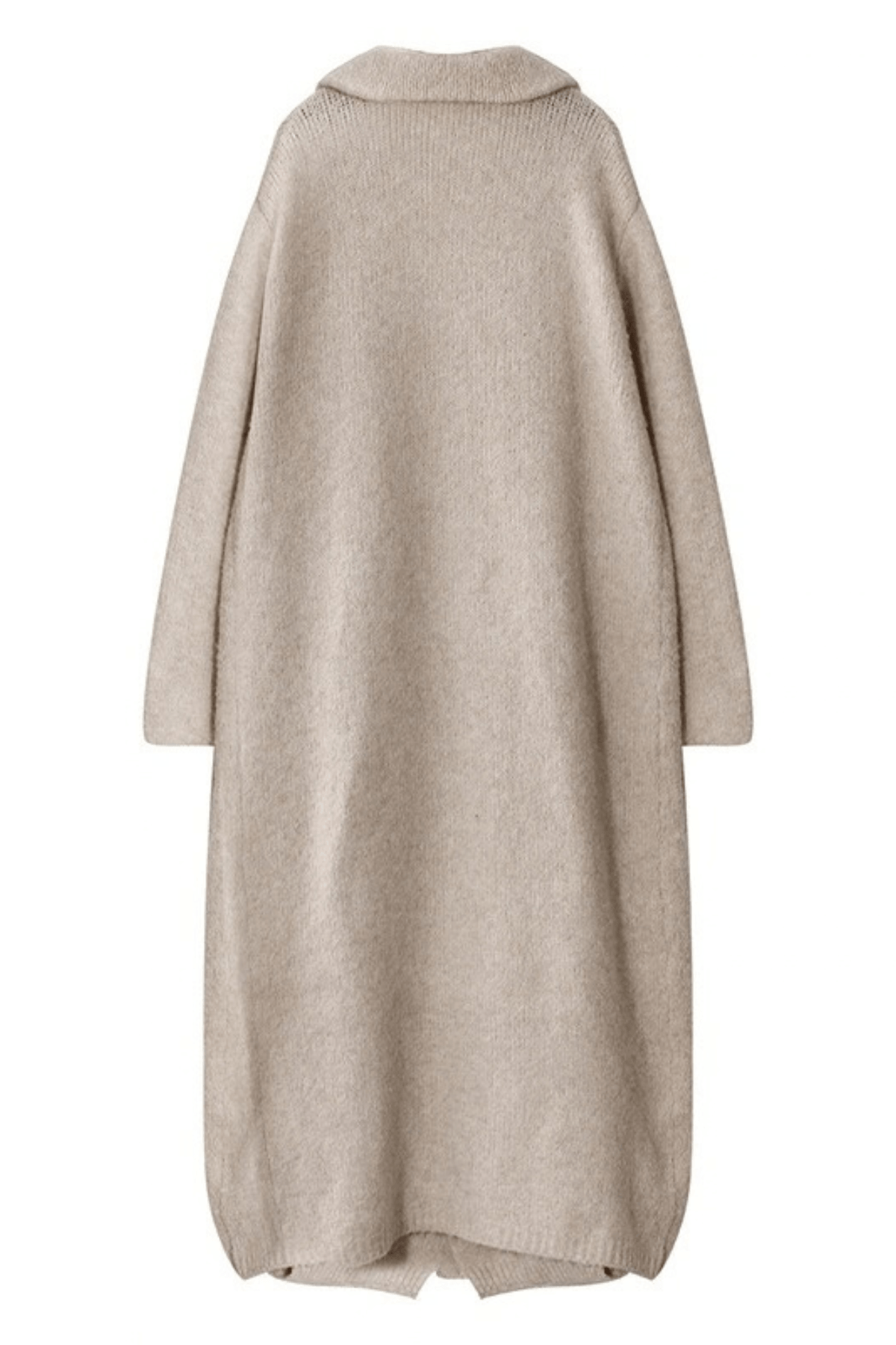 Candy Beige Knit Long Cardigan Coat Avalabel